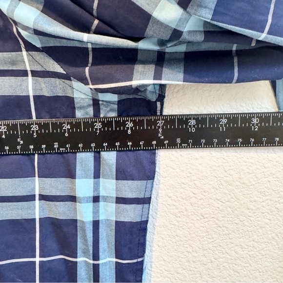 Men’s Classic Preppy Plaid Stretch Button Down Shirt Blue Club Room XXL - Picture 5 of 8